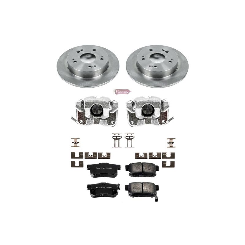 Honda Civic Brake Kit - Rear - PowerStop - Autospecialty Rotors + Evolution Ceramic Pads + Non-coated Calipers - `06-`15