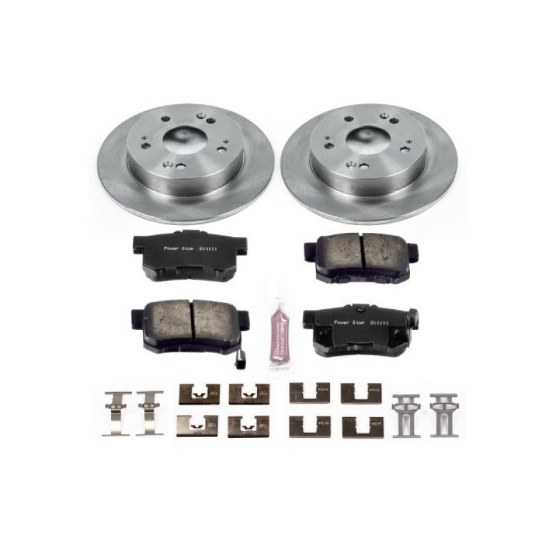 Honda Civic Brake Kit - Rear - PowerStop - Autospecialty Rotors + Z17 Evolution Plus Ceramic Pads - `06-`15