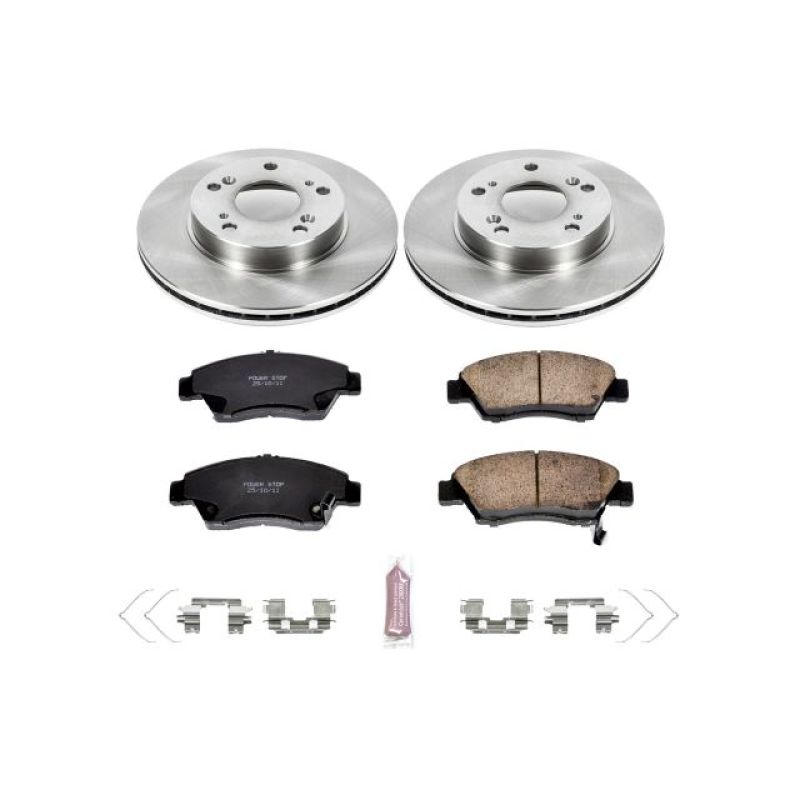 Honda Civic Brake Kit - Front - PowerStop - Z17 Evolution Plus Rotors + Ceramic Pads - `06-`11