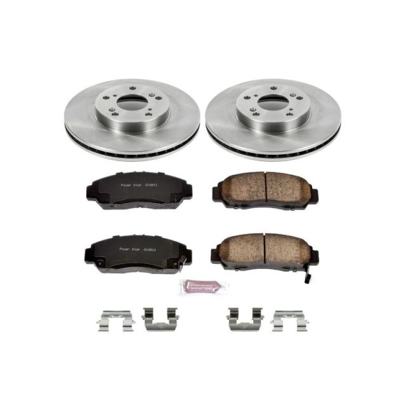 Honda Civic Brake Kit - Front - PowerStop - Autospecialty Rotors + Z17 Evolution Plus Ceramic Pads - `06-`11