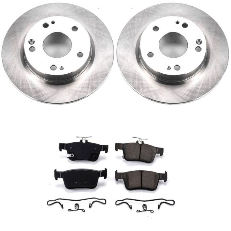 Honda Civic Brake Kit - Rear - PowerStop - Autospecialty Rotors + Z17 Evolution Plus Ceramic Pads - `16-`21