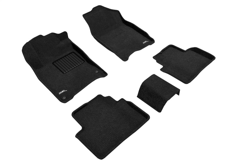 Honda Civic Floor Mat Set - Front and Rear - 3D MAXpider - Elegant Black R1 R2 - Black - `16-`21