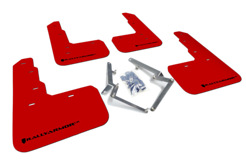 Honda Civic Mud Flap Kit - Rally Armor - UR - Red - `17-`22