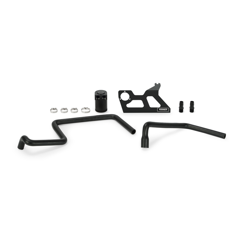 Jeep Wrangler JK Baffled Oil Catch Can Kit - Mishimoto - Black - 3.8L V6 - `07-`11