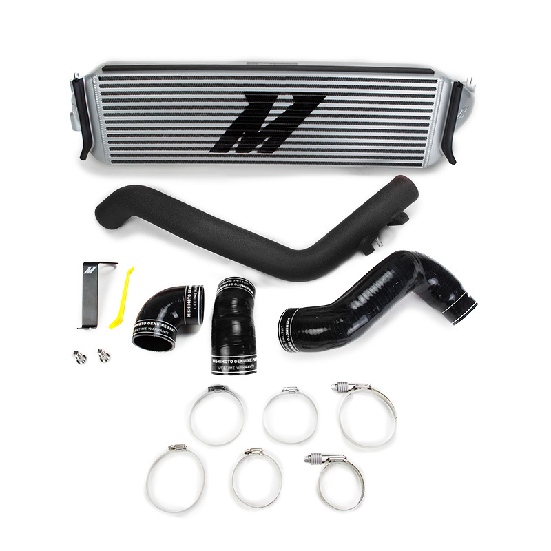 Honda Civic Performance Intercooler Kit - Mishimoto - Type R - Silver Core Black Piping - `17-`21