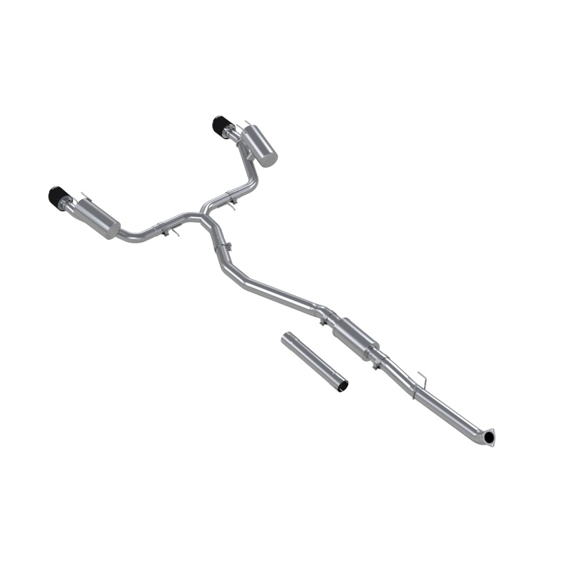 Honda Civic Performance Exhaust - Dual Split Rear - MBRP - Cat Back, T304 Stainless Steel, Carbon Fiber Tips - 1.5L - `22-`24