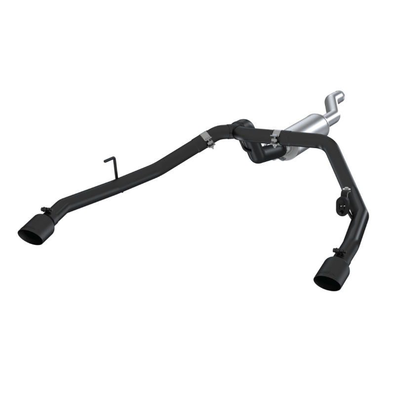 Jeep Gladiator Performance Exhaust - Dual Rear Exit - MBRP - Cat Back, ARMOR BLK - Black - 3.6L - 2020+