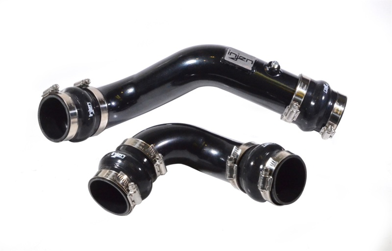 Honda Civic Intercooler Piping Kit - Injen - SES1582ICP, Aluminum, Hot/Cold Side, Wrinkle Finish - Black - 2.0L Turbo - `17-`21