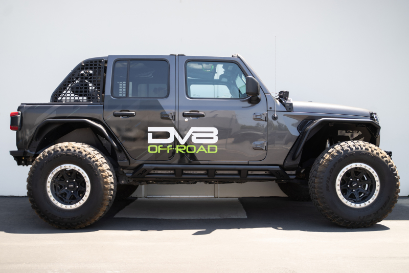 Jeep Wrangler JL Rock Sliders - DV8 Offroad - FS-15 Series - Black - `18-`23