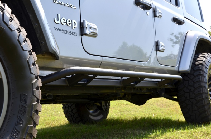 Jeep Wrangler JL Trail Slider Steps - Cab Length - N-Fab - Textured Black - `18-`24
