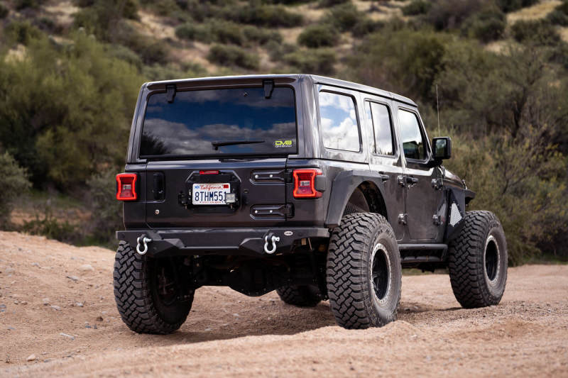 Jeep Wrangler JL Spare Tire Delete Kit - DV8 Offroad - With Light Mounts - `18-`22