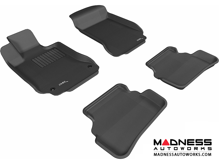 thumbnail image 2 of Mercedes-Benz W205 C-Class Sedan Genuine All Season Rubber Floor Mat Set – Black, 4-Piece 2 of 3