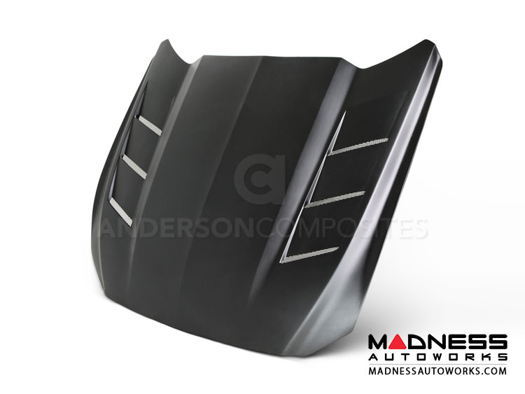 Ford Mustang Hood by Anderson Composites - "Heat Extractor" - Fiber Glass