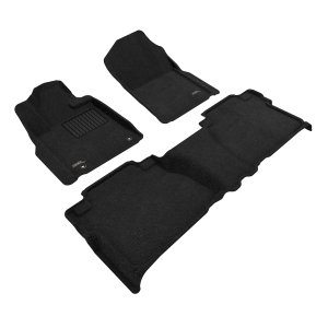 Toyota Tunda Floor Mat Set - Front + Rear - 3D MAXpider - Elegant Series - Black - `12-'13 Double Cab