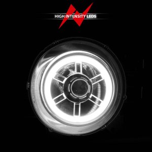 Toyota FJ Cruiser Projector Headlights - Front - ANZO - w/Halo - Clear Lens - Chrome Housing - CCFL - Chrome - `07-`13