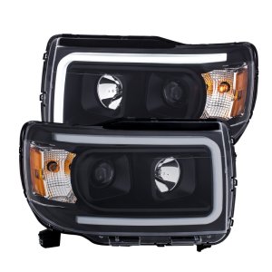 GMC Canyon Projector Headlights - ANZO - Plank Style Design - Black w/ Amber - `15-`27