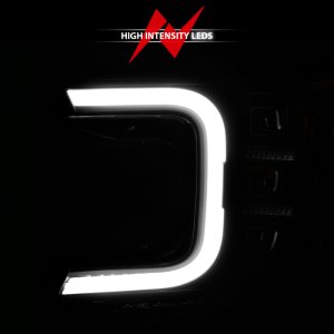 Ford F-150 LED Projector Headlights - ANZO - Light Bar Sequential Signal - Black - `18-`20