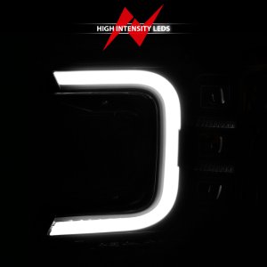 Ford F-150 LED Projector Headlights - ANZO - Light Bar Sequential Signal - Black - `18-`20