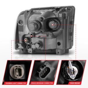 Ford Excursion LED/Projector Headlights - ANZO - w/ Light Bar - Black Housing - `00-`04 Ford Excursion LED/Projector Headlights - ANZO - w/ Light Bar - Black Housing - `00-`04