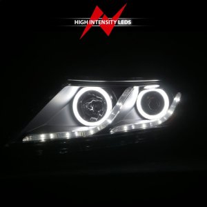 Kia Optima Projector Headlights - ANZO - CCFL w/ Halo, Clear Lens, Black Housing - Black - `11-`13 Kia Optima Projector Headlights - ANZO - CCFL w/ Halo, Clear Lens, Black Housing - Black - `11-`13