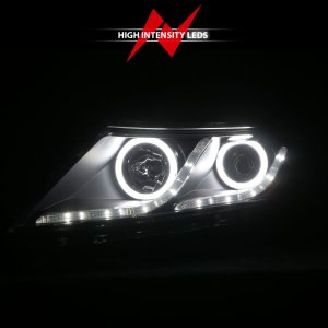 Kia Optima Projector Headlights - ANZO - CCFL w/ Halo, Clear Lens, Black Housing - Black - `11-`13 Kia Optima Projector Headlights - ANZO - CCFL w/ Halo, Clear Lens, Black Housing - Black - `11-`13