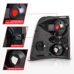 Ford Explorer Taillights - ANZO - Clear Lens, Black Housing, Pair - Black - `02-`05 Ford Explorer Taillights - ANZO - Clear Lens, Black Housing, Pair - Black - `02-`05