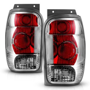 Ford Explorer Taillights - Rear - ANZO - Clear Lens, Chrome Housing - Chrome - `98-`01 Ford Explorer Taillights - Rear - ANZO - Clear Lens, Chrome Housing - Chrome - `98-`01