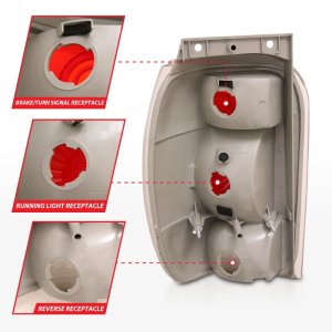 Ford Explorer Taillights - Rear - ANZO - Clear Lens, Chrome Housing - Chrome - `98-`01 Ford Explorer Taillights - Rear - ANZO - Clear Lens, Chrome Housing - Chrome - `98-`01