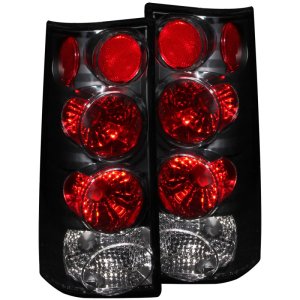 GMC Savana Taillights - ANZO - Clear Lens, Black Housing - Black - `96-`02