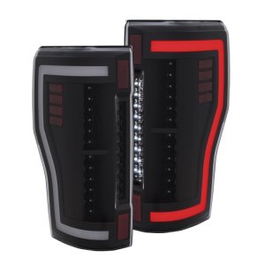 Ford F-250 LED Taillights - Rear - ANZO - Black/Clear - `17-`27