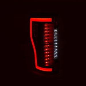 Ford F-450 LED Taillights - Rear - ANZO - Black/Clear - `17-`27