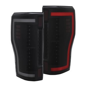 Ford F-350 LED Taillights - ANZO - Black/Smoke - `17-`27
