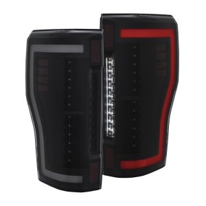 Ford F-450 LED Taillights - ANZO - Black/Smoke - `17-`27