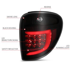Dodge Grand Caravan LED Taillights - ANZO - Light Bar - Black Housing Smoke Lens - `04-`07 Dodge Grand Caravan LED Taillights - ANZO - Light Bar - Black Housing Smoke Lens - `04-`07