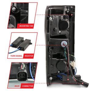 Ford F-150 LED Taillights - Rear - ANZO - LED; Chrome Lens; Black Housing; Red/White Light Color - Chrome - `18-`19