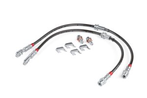 Volkswagen GTI Brake Hose Kit - Front - APR - Braided Stainless Steel - Smoked Clear - `15-`24 Volkswagen GTI Brake Hose Kit - Front - APR - Braided Stainless Steel - Smoked Clear - `15-`24