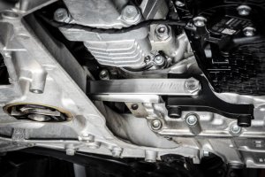 Audi RS3 Pendulum Mount - APR - Billet Aluminum and Stainless Steel, Spherical Bearing - Black - `17-`24