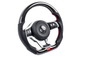 Volkswagen GTI Steering Wheel - APR - Carbon Fiber & Perforated Leather - Red - `15-`21 Volkswagen GTI Steering Wheel - APR - Carbon Fiber & Perforated Leather - Red - `15-`21
