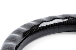 Volkswagen Golf R Steering Wheel - APR - Carbon Fiber & Perforated Leather - Silver - `15-`19 Volkswagen Golf R Steering Wheel - APR - Carbon Fiber & Perforated Leather - Silver - `15-`19
