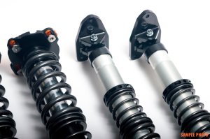 BMW M4 Coilover Suspension Kit - Front + Rear - AST - 5100 Competition Series (Clubracing), 1-Way Rebound Adjustable & Ride Height Adjustable, Monotube, Includes Camber-Adjustable Front Top Mounts and Solid Rear Top Mounts - `21-`27