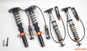 BMW M3 Coilover Suspension Kit - Front + Rear - AST - 5300 Series, 3-Way Adjustable (Rebound + Low/High-Speed Compression), Remote Reservoir, Inverted Monotube, Camber-Adjustable Front Top Mounts - `21-`27
