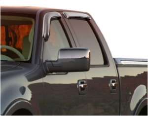 Lincoln Mark LT Wind Deflectors - Front & Rear - AVS - Ventvisor - Outside Mount - Chrome - `06-`08