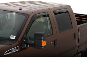 Ford F-250 Side Window Deflector - AVS - Ventvisor Outside Mount 4pc - Smoke - `99-`16