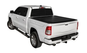 Ram 1500 Tonneau Cover - Access - LOMAX Hard Tri-Fold Cover - Matte Black - `19-`27