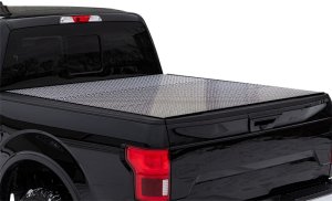 Nissan Frontier Tonneau Cover - Access - LOMAX Hard Tri-Fold Cover - Diamond Plate - `22-`27