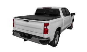 Chevrolet Silverado 1500 Tonneau Cover - Access - LOMAX Tri-Fold - Black Urethane - `19-`27