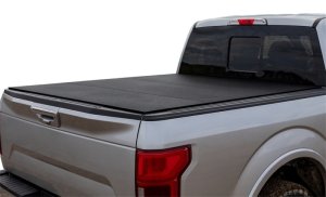 Honda Ridgeline Tonneau Cover - Access - LOMAX Hard Tri-Fold - Black Urethane - `17-`27