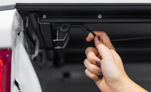 Ram Classic Tonneau Cover - Access - LOMAX Hard Tri-Fold - Black Diamond - `19-`27