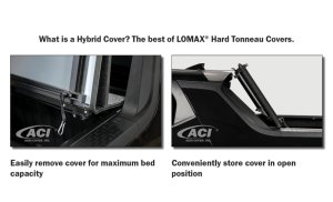 Hyundai Santa Cruz Tonneau Cover - Access - LOMAX Stance Hard Tri-Fold - Black - `22-`27