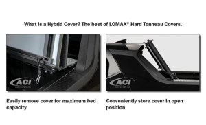 Hyundai Santa Cruz Tonneau Cover - Access - LOMAX Stance Hard Tri-Fold - Black - `22-`27